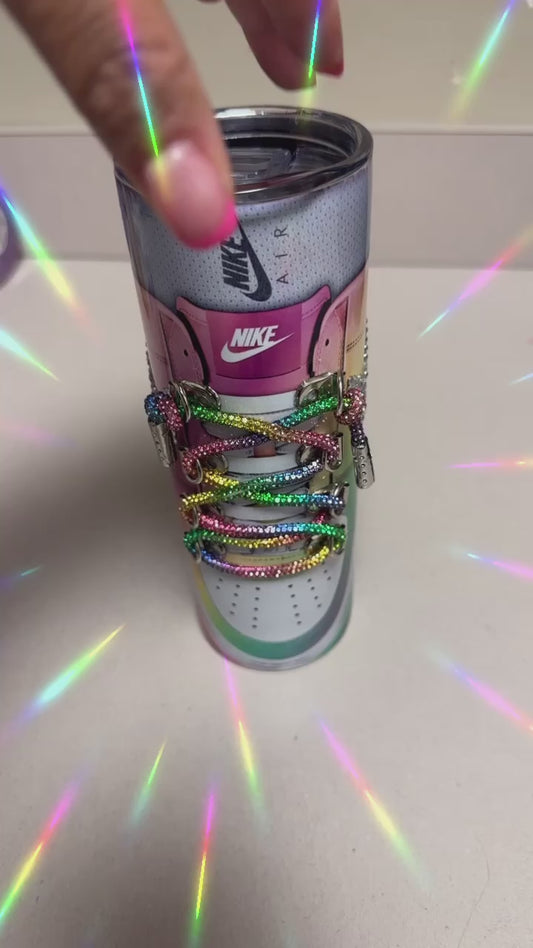 Sneaker rhinestone tumbler